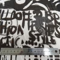 Mousseline froisse graphique noir et blanc 2