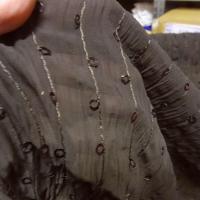 Mousseline froissee teinte cachou a sequins 4 