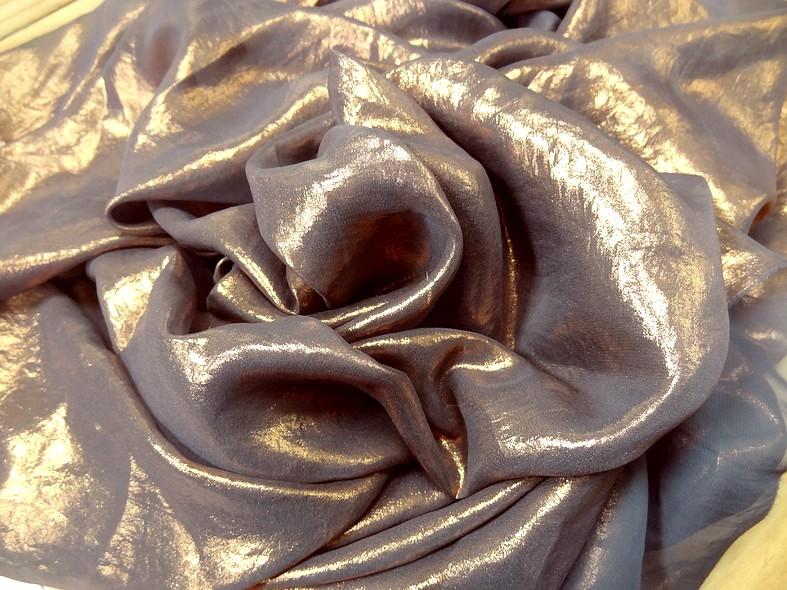 Mousseline gris fumee lame cuivre 1