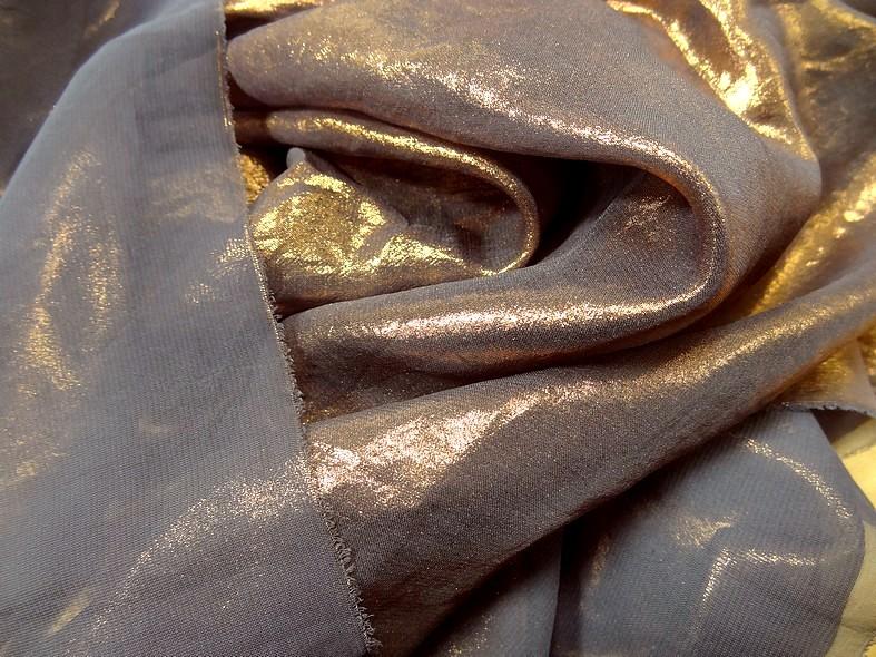 Mousseline gris fumee lame cuivre 2