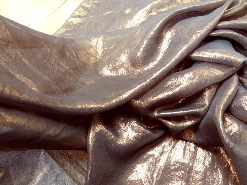 Mousseline gris fumee lame cuivre 4