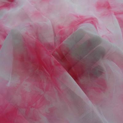 Mousseline imprime ton rose