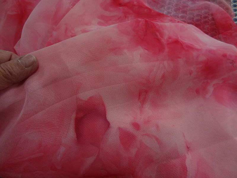 Mousseline marbree tons roses 4