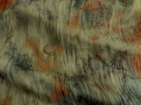 Mousseline motifs fond océan abstrait 01