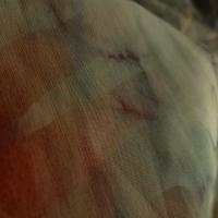 Mousseline motifs fond océan abstrait 03