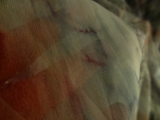 Mousseline motifs fond océan abstrait 03