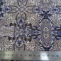 Mousseline patchwork bleu et rouille 2