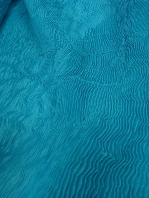 Mousseline plissee magma bleu des mers du sud 2 