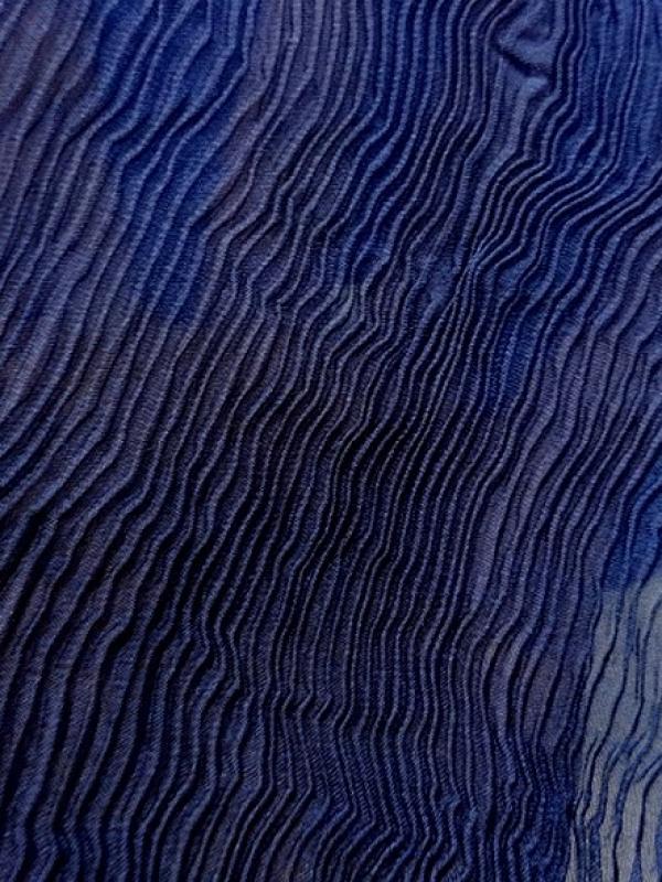 Mousseline plissee magma bleu outremer 3 