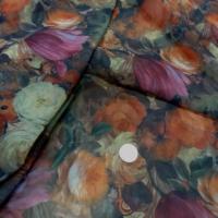 Mousseline polyester imprimee fleuri