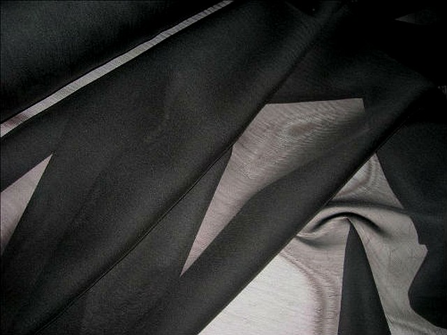 Mousseline polyester noire 1