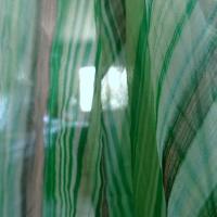 Mousseline soie raye menthe 04