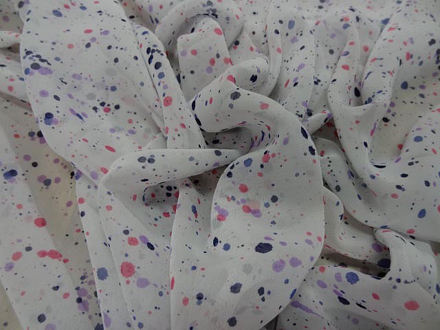 Mousseline teinte argile taches d encre 1