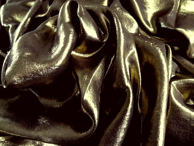 Mousseline vieil or revers marron 1