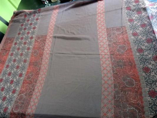 Mousseline voile rose ethnique 1 