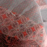 Mousseline voile rose ethnique 3