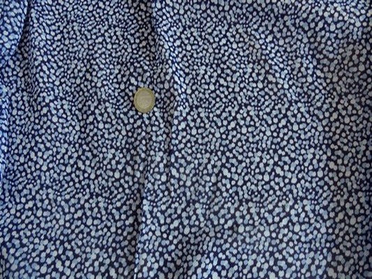 Mousseline tachetée bleu 01