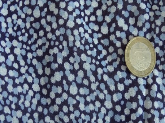 Mousseline tachetée bleu 02