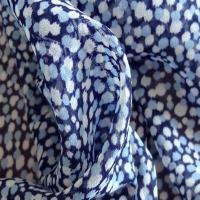 Mousseline tachetée bleu 03