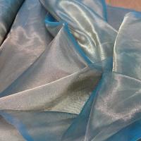 Organza acetate soie bleu or pale 2 