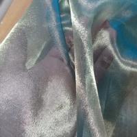 Organza acetate soie bleu or pale 3 