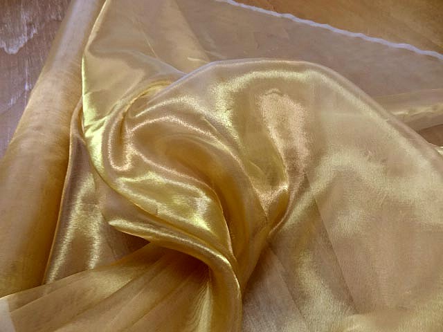 Organza acetate soie or jaune 1