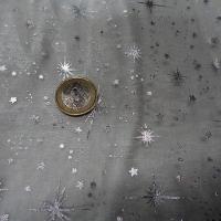 Organza blanc etoiles scintillantes argent 3 