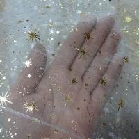 Organza blanc etoiles scintillantes or 3 