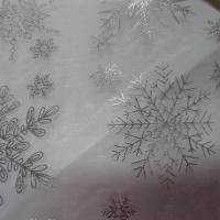 Organza blanc flocons de neige metal 1 1