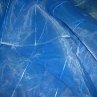 Organza bleu electrique rayures chenille 2 
