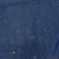 Organza bleu sur brode ton sur ton 1 