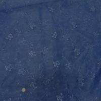 Organza bleu sur brode ton sur ton 1