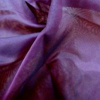 Organza de soie prune reflets noir 1 1