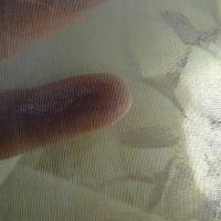 Organza de soie vanille fleurs blanches 1