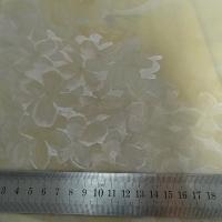 Organza de soie vanille fleurs blanches 5 