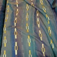 Organza degrade de bleus et chainette doree 1 