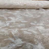 Organza ecru fantaisie plumes 1 