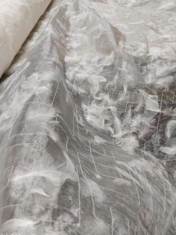 Organza ecru fantaisie plumes 2 