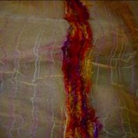Organza froisse permanent saumon avec galon 3 