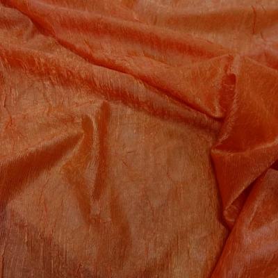 taffetas froisse plisse orange 1