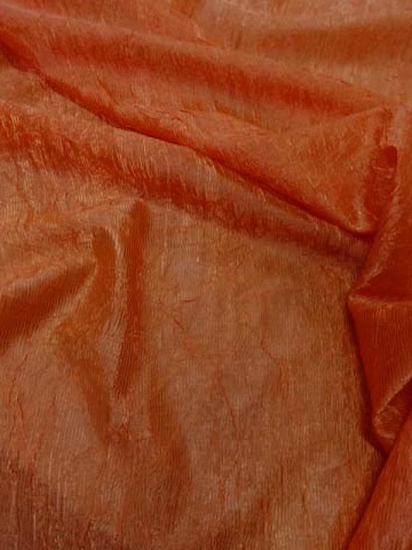 taffetas froisse plisse orange 1