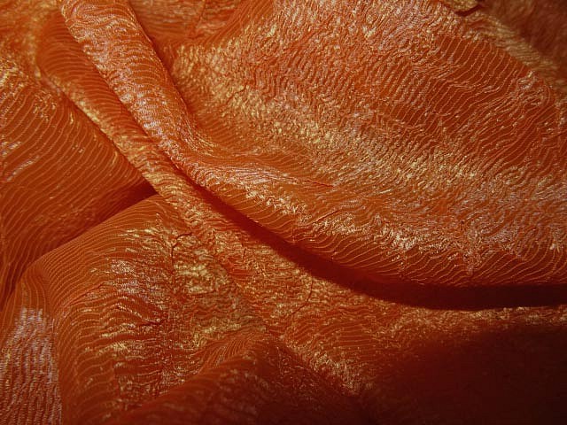 taffetas froisse plisse orange 4