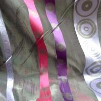 Organza gris frises rose mauve 1 