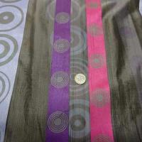 Organza gris frises rose mauve 4 