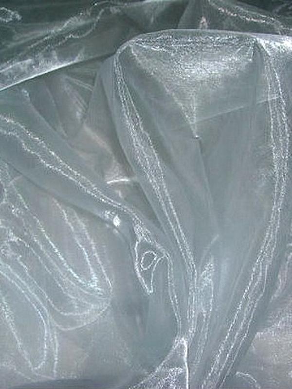 Organza gris reflets blanc