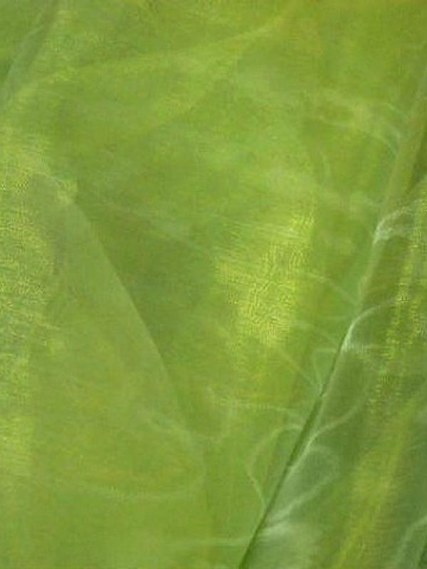 Organza jaune anise reflets blancs 1 