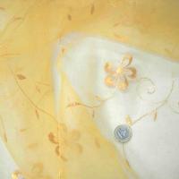 Organza jaune d or fleurs brodees 3 