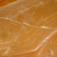 Organza jaune safran blanc raye chenille 3 