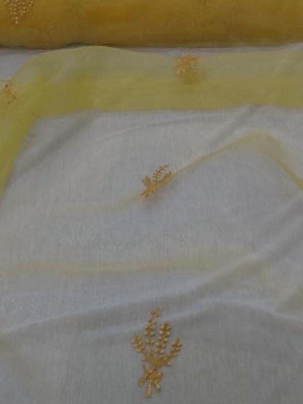 Organza jaune safran surbrode bouquet de ble 3 1 