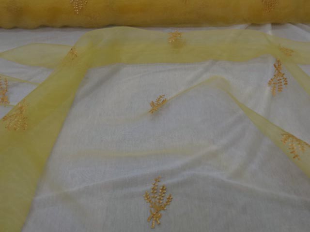 Organza jaune safran surbrode bouquet de ble 3 1